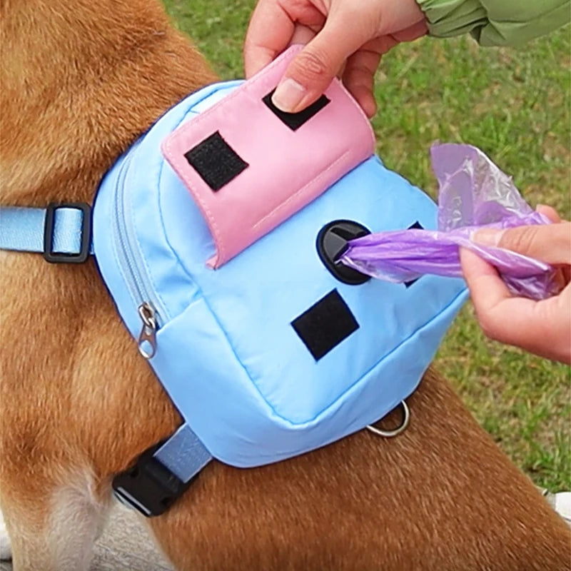 Doggy Backpack Harness w/Treat Pouch & Bag Dispenser