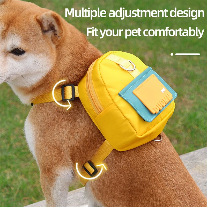 Doggy Backpack Harness w/Treat Pouch & Bag Dispenser